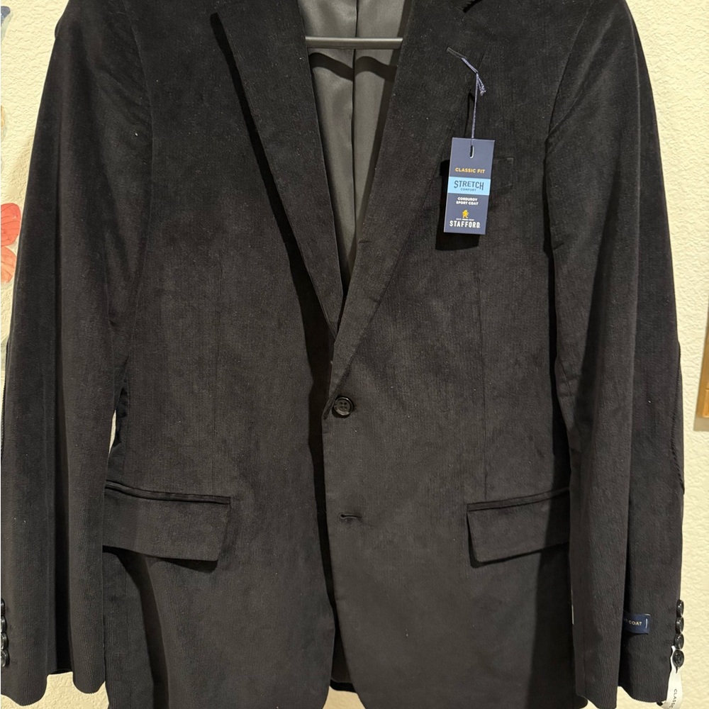 Stafford Classic Black Blazer